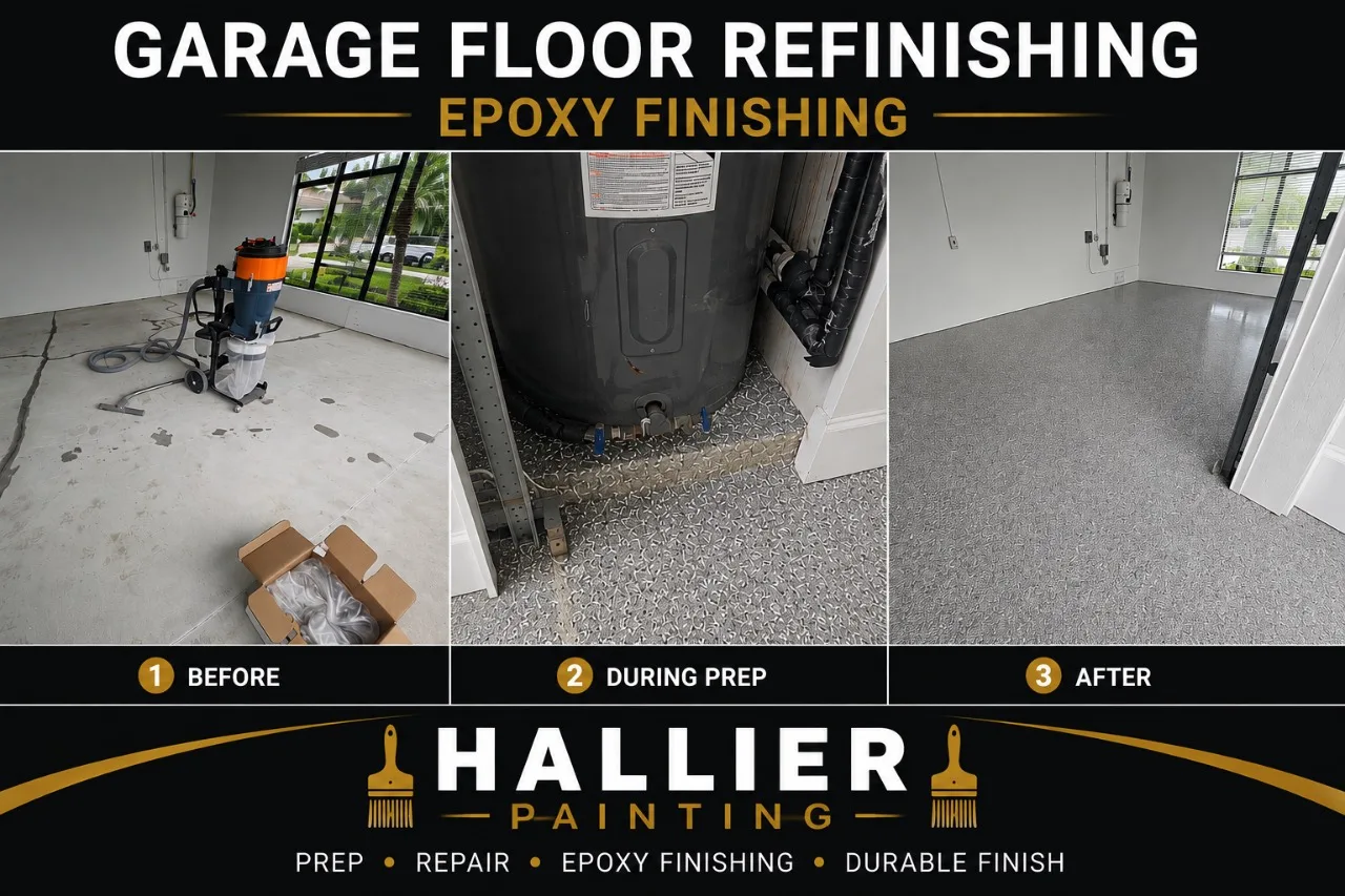 Epoxy garage floor finishing